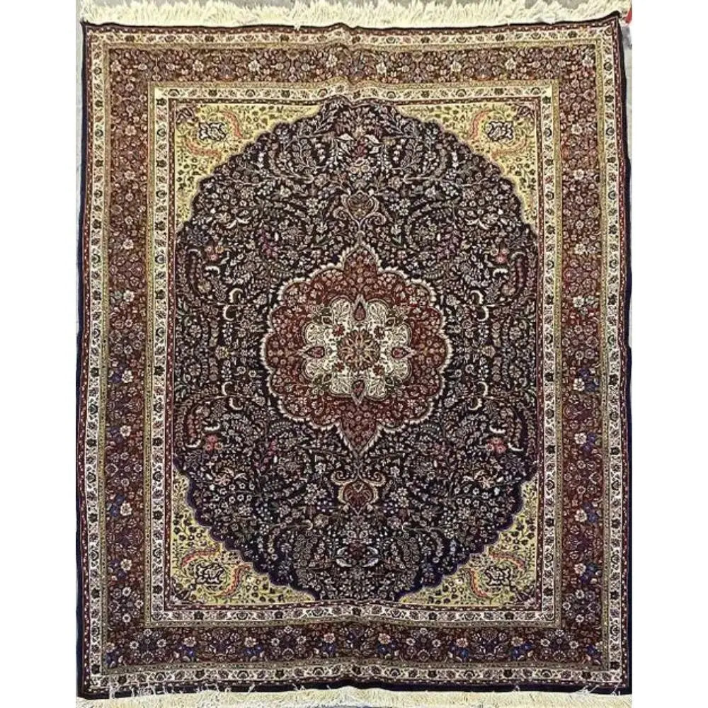 One Of The Kind Persian Tabriz Rug 9'8" x 6'6" zandirugs